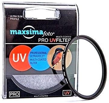 MaxsimafotoProfessional Multi-coated 55mm UV Filter and Lens Protector for Sony FE 28-70mm f3.5-5.6 OSS Lens & Sony FE 55mm F1.8 ZA Carl Zeiss Sonnar T - A7, NEX, E Mount.