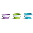 Munchkin Stay Put Suction Bowls Purple, Green, Blue, Piece Of 1