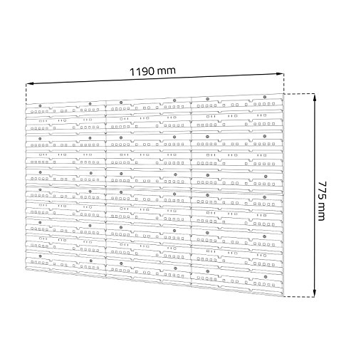 6 Stück Wandplatte Wandregal Lochplatte Stapelbox Kiste Lagerregal Ordnungssystem Werkstattwand - 2