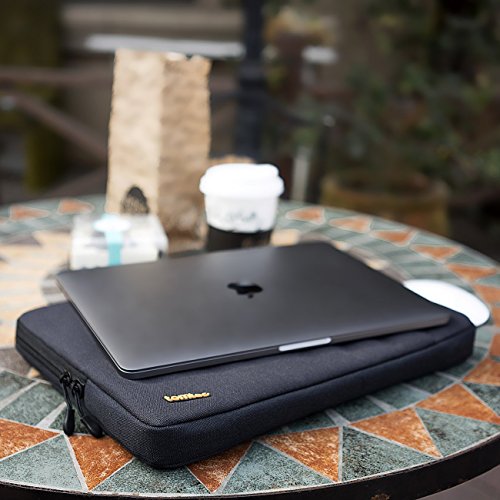 Tomtoc 360° Schutzhülle für das neue 13 Zoll MacBook Pro Late 2016/12,9 Zoll iPad Pro, Stoßfester Stoff Laptop Schutztasche, Spritzwasserfest, Schwarz - 6
