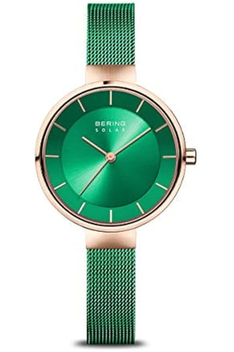 Bering Klassiek | Heren | Zwart Geborsteld | Groene Wijzerplaat 11740-728 -  First Class Watches™ NLD