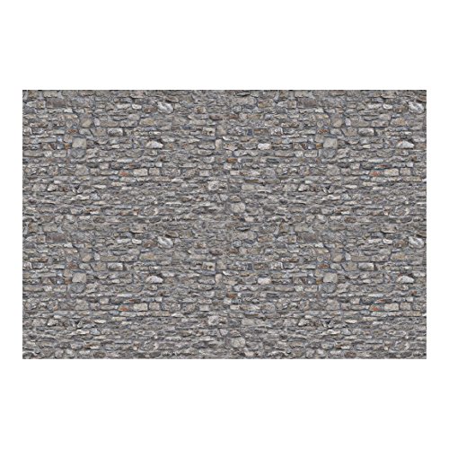Fototapete | Steintapete Alte Steinmauer – Vliestapete Querformat | Tapete Steinoptik Bruchstein Grau | Vlies Wandbild XXL Steinwand Stein Mauer Wand 3D Foto Schlafzimmer Wohnzimmer Küche - 2