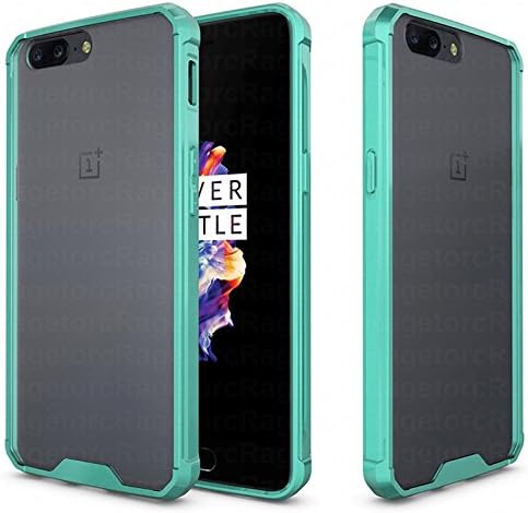 Oneplus 5 Case, Ragetorc Premium FUSION GEL BUMPER Crystal Clear PC Back TPU Bumper Hybrid [Drop Protection/Shock Absorption Technology] Raised Bezels Protective Cover For Oneplus Five - Green