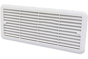 HOHOVYVY Grille d'aération camping car para Thetford 62445480 pour réfrigérateur - Grille de montage pour camping-car et caravane 483 x 186 mm ABS (blanc)