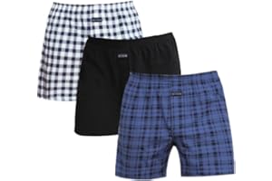 Merking Boxer Uomo Cotone Biologico 100% Fantasia Tessuto Mutande a Pantaloncino Intimo Comodi Leggeri e Traspiranti Confezione da 3/4/5