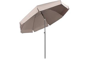 Sekey Sonnenschirm| Strandschirm für Balkon Garten & Terrasse | Neigungswinkel und Höhe verstellbar,UV-Schutz bis UPF 50+, knickbar, Sonnenschutz