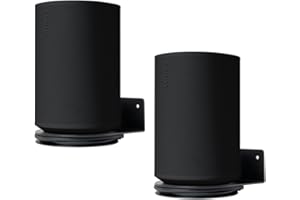 shinar Metal Wall Mount Compatible with Sonos Era 100, Bracket Accessory Stand Compatible with Sonos Era 100 Integrated Cable Management Max. 12 kg (2-Pack, Black)
