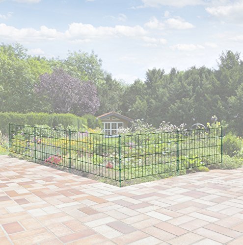 Teichzaun – Set „Dorp“ 11 tlg. anthrazit – 575 x 79 cm, Tiergehege, Gartenzaun, Campingzaun, Steckzaun, Zaunmatten - 6