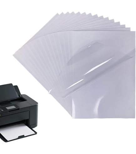 Evergreen Goods™ 100 Sheets A4 Self Adhesive, Matte White Vinyl Sticker | Laser Printable ONLY | Waterproof Sticky Sheets | Suitable for Cricut & Silhouette