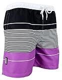 Calidad alta Guggen Mountain Banador de Natacion para Hombre Traje de Bano Print* Color Rayas XXL