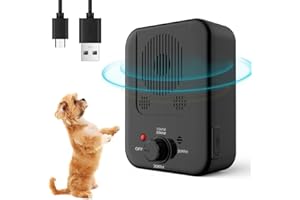 HOVCEH Antibell für Hunde, Anti Bellen Gerät Ultraschall, 3 Einstellbare Frequenz, Hundebellen Abschreckung wasserdichte, Wiederaufladbare Antibell Hund Bellenstopper für Große Mittlere Kleine Hunde