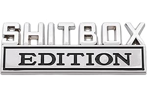 Botiniv 3D SHITBOX Autoaufkleber, Shitbox Edition Abzeichen, ABS Shitbox Emblem, große Größe Auto Aufkleber, Auto Heckseitenaufkleber Zubehör, geeignet für LKWs, Autos, 6.9x1.5in
