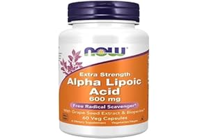 NOWFOODS. Now Foods Alpha-Liponsäure, 600mg 2-Tage-Depot, 60 vegane Kapseln