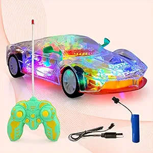 NHR 3D Remote Control Rechargeable Car, Gear Simulation Mechanical Car, Sound & Light Toys for Kids (3+ Years, Multi Color)