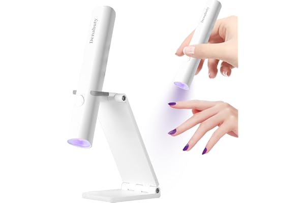 Lampe U V Ongles Gel, Denabuty Mini Lampe UV LED 3W Sans Fil, Séchoir à Ongles Efficace et Rapide Professionnel avec USB Rechargeable Portable pour Gel Pose Americaine, Vernis Semi Permanent Blanc