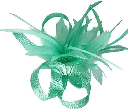 Signature Loop Sinamay Feather Hair Clip Corsage Brooch Fascinator
