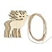 Produktbild 10 Stück Vintage Weihnachtsmotiv Geschenk Anhänger Holz Dekoration Tags Etiketten Hängende Dekoration Ornamente für Party Home Weihnachtsbaum DIY Deko (A)