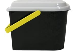 AVA OF NORWAY AVA Black Car Wash Bucket with Strainer and Lid for Car Hand Washing, Car Care, Preparation, Holds up to 6 x 1 Litre Bottles, 16 Litre Capacity