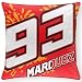Produktbild JHLKFDOODO Marquez MM#93 Moto GP Logo Dekoratives Kissen 45x45 cm Cover Kissenbezug mit Reißverschluss Wohnkultur 18X18 Inch(Zwillingsseiten)