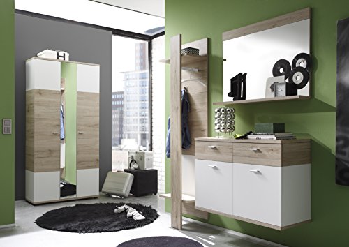trendteam CS Wandspiegel Spiegel mit Ablage | Eiche San Remo hell | 90 x 68 cm - 4