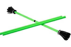 Play Juggling - Kit FLOWERSTICK Modello Tulip con Silicone per Giocoleria con Bacchette Incluse- Attrezzi da Giocoleria, Giochi per Imparare, Idea Regalo, Circo, Esercizi, Feste - Verde