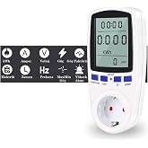 Zauss Wattmetre Priz Tipi 16A 3680W Enerji Sarfiyat &Ouml;l&ccedil;er T&uuml;ketim &Ouml;l&ccedil;er Akım Korumalı
