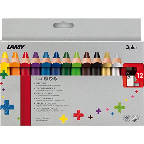 Lamy 1223548 Buntstift Set Farbstift 3plus 12er Faltschachtel