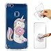Produktbild Huawei P10 Lite Hülle TPU Gel LaiXin Case Luftkissen Anti-Fall Soft Flex Silikon Crystal Ultra Dünn Clear Schutzhülle Cover Bumper +Touchstift+Panzerglas Schutzfolie - Krapfen