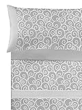 Juego de sábanas estampadas de la firma Trapposhome para cama de 150 cm de ancho. Compatible con largo de cama 190 y 200 cm.