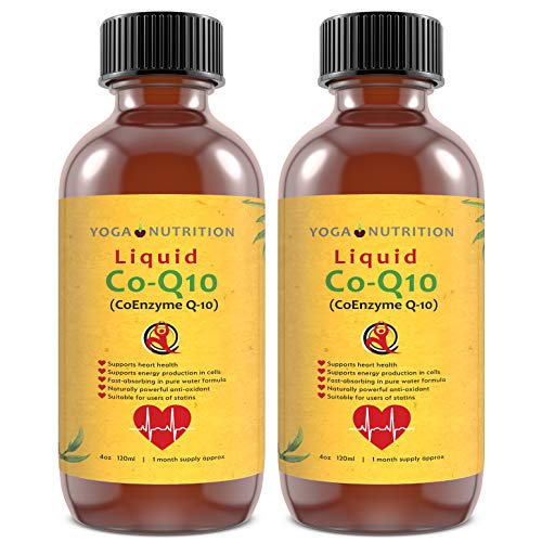 Liquido Co-Q10, 120 ml, Senza Conservanti Artificiali, Senza Additivi, in Acqua Pura (2 Bottiglia)