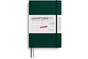 ‎LEUCHTTURM1917 LEUCHTTURM1917 372560 Wochenkalender Medium (A5) 2026, 12 Monate, Softcover, Forest Green, Deutsch
