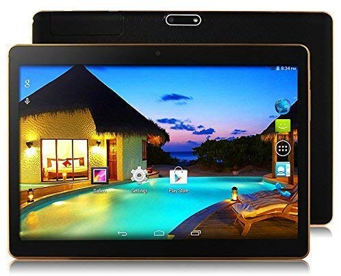 Android 8.1 Tablet 10 Zoll Dual-SIM,4GB RAM 64GB Speicher Octa Core CPU,1920 * 1200 Full HD IPS Touchscreen,Dual Kamera 3MP und 8MP, WiFi/WLAN/Bluetooth/GPS TYD-107(Rieb Schwarz)