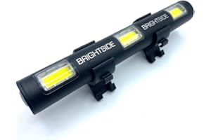 BRIGHTSIDE BIKE LIGHTS Front Bike Bar Light for Road Cyclists 240 Lumen Stay Seen Bike Light. USB Rechargeable, Waterproof, Multi-Mode Safety Light, 3000+ Charge Cycles, Intelligent Memory, Universal Mounting