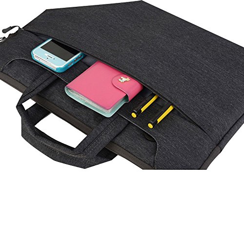 Cuitan 15-15.4 Zoll Notebooktasche für Apple MacBook Pro / Lenovo / HP / ASUS / Acer / Toshiba / Dell, Laptoptasche Laptophülle Handtasche Schultertasche Umhängetasche Sleeve für Notebook 15″-15.4″ – Schwarz - 4