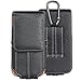 Produktbild DAYNEW für 6.3 Zoll Universal-PU-Leder Hüfttasche Handytasche Tasche vertikal Smartphone Holster mit Gürtelclip Haken Schleife Geldbörse Tasche für Samsung S9 Plus/Huawei Mate10/iPhone 8 Plus/iPhone X,Alles 6.3 Zoll folgende Handy-Modelle-Schwarz