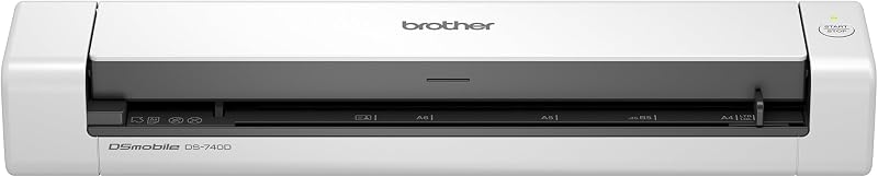 Brother DS-740D Document Scanner, USB 3.0, DSMobile, Portable, 2 Sided Scanning, 15PPM, A4 Scanner, Includes Micro USB Cable, White