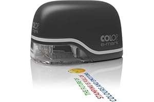 COLOP - COLOP e-mark 600 dpi Schwarz tragbar Handy, Mobiltelefon Hand Drucker (600 mAh Li-Ion Battery, USB/Wi-Fi) für Mehrfarben Drucken - 1 Stück