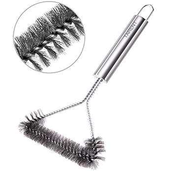 Bbq Grillbrste Mit Edelstahlgriff Und Borsten Grill Brste Mit 360 Reinigung Fr Outdoor Freizeit Und Camping 305 Cmvon Tarent