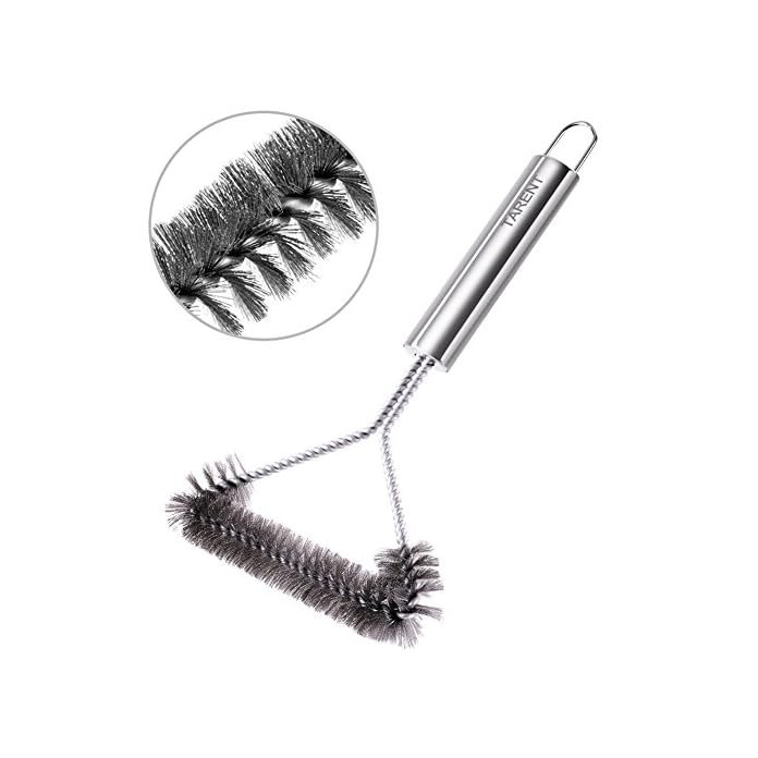 Bbq Grillbrste Mit Edelstahlgriff Und Borsten Grill Brste Mit 360 Reinigung Fr Outdoor Freizeit Und Camping 305 Cmvon Tarent