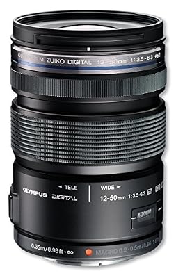 Olympus objectif hybride olympus m. zuiko digital ed 12 - 50 mm f/3.5 - 6.3 ez noir, dédié boîtier hybride micro 4:3