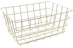 THE HOME DECO FACTORY Cestino Portaoggetti da Cucina con Filo, Oro