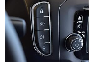 AUTOCOVR Cubierta De Acero para Alfa_Romeo GIULIETTA - 1 Pieza Interruptores de luces Marco Inox Metal Cepillado Interior Decoración Personalizados Hechos a Medida Tuning