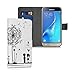 Produktbild Samsung Galaxy J5 2016 Hülle Flip Case Pissenlit Schwartz WeiB mit Magnetverschluss Tasche klapphülle ständer schutzhülle - Ordica DE®