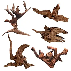 5Pcs Driftwood Branches Aquarium Wood Decoration Natural Fish Tank Habitat Decor Wood for Lizad