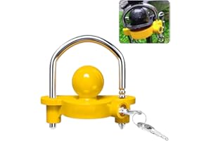 VonLux Lucchetto per rimorchio con 2 Chiavi, antifurto rimorchio in Acciaio per Giunti da 1-7/8", 2", 2-5/16", antifurto Sicurezza rimorchio per Caravan