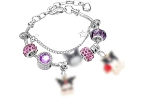 AEIXYA 1 Pièce Kuromi Bracelet, 19Cm Kuromi Bracelet À Breloques, Sanrio Pour Fête Habillage Accessoire,Cadeau De Noël Pour Enfants