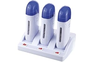 Crisnails® Calentador de Cera Tibia, Roll On Cera Fría, Depilación Profesional (Blanco 3T)