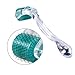 SODIAL(R) 1.0mm Professional Titanium Microneedle 540 Derma Needle Roller for Acne Scars, Face, Body, Hair Loss, Wrinkles, Blackheads, Sun Damaged, Ageing- Daily Care Product, Reducing Blemishes Scars Potholes Cellulite Stretch Marks Uplifting Whitening Regeneration. Transparent Handle & Blue Roller