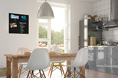 Be!Board B1101 Glas-Magnettafel schwarz, 45 x 45 cm – 6 Farben möglich - 4