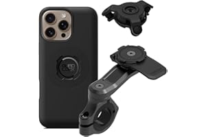 Quad Lock Kierownica Motocyklowa Uchwyt Telefonu PRO Zestaw z Amortyzatorem Drgań i iPhone 16 Pro Max MAG Etui